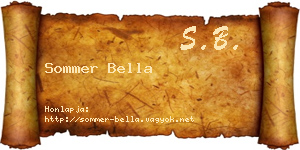 Sommer Bella névjegykártya